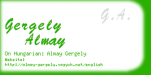 gergely almay business card